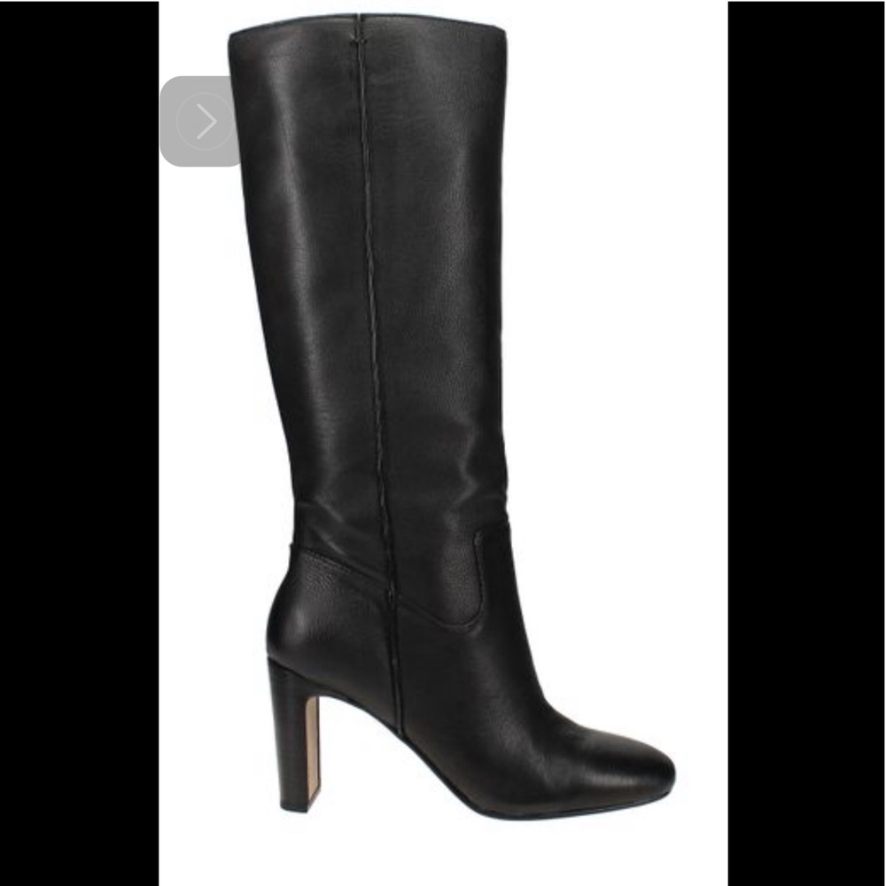 Dolce Vita High Heel Leather Boots Black 10